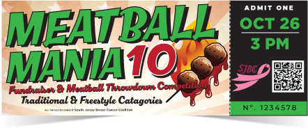 Image of Meatball Mania 10 Mock ticket